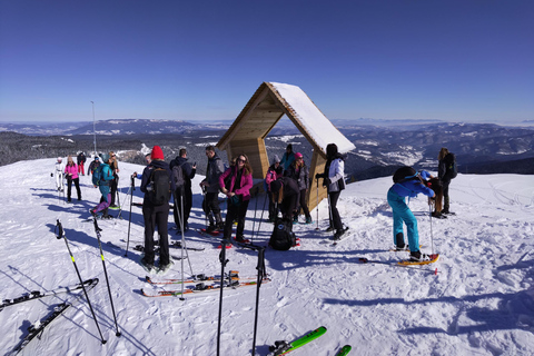 Schneeschuhwandern auf dem Berg Jahorina