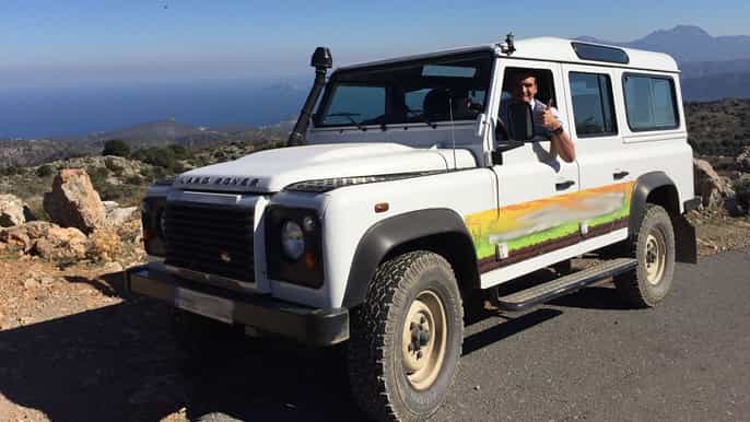 creta safari en land rover por la meseta de katharo