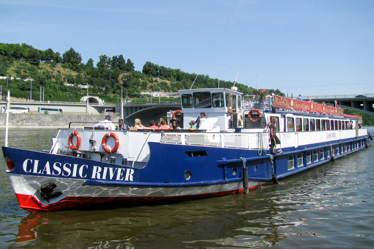 Praga: Tour del Big Bus in autobus Hop-on Hop-off e crociera sul fiume Moldava24 ore di autobus senza crociera sul fiume