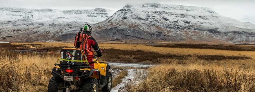 3 heures d'aventure en quad dans les sources volcaniques depuis Reykjavik
