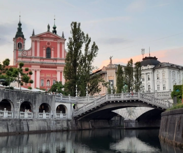 Ljubljana: wandeltour met gids door de oude stad in het Frans