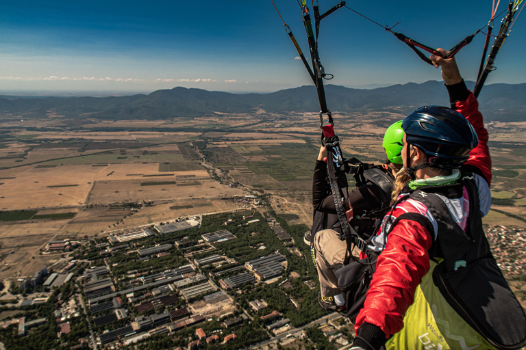 Tandem Paragliding Flight near Veliko Tarnovo Take-off Sopot