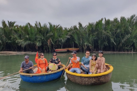 Hoi An : Bamboo Basket Boat Tour Includes Two-way Transfers Basket Boat Ride With Lunch ( Menu 8 local dishes)