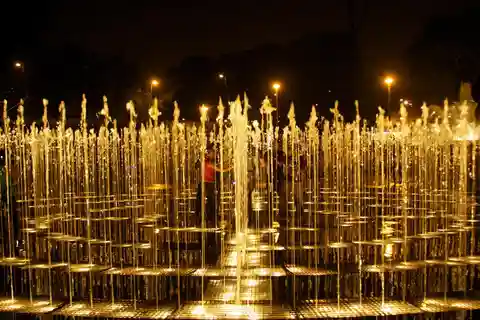 Circuito mágico das águas de Lima iluminada