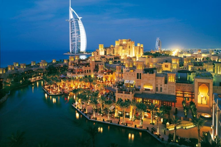 Dubai by Night City Tour met fonteinshowPrivate Tour in het Engels