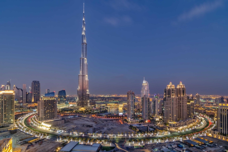 Dubai bei Nacht: Stadtrundfahrt mit BrunnenshowPrivate Tour