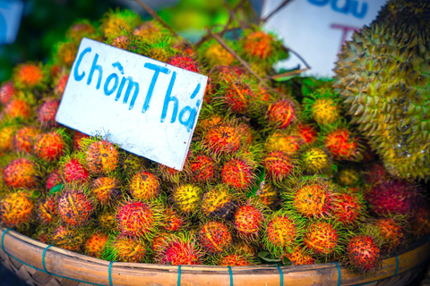 Da Nang: Corso di cucina e crociera sul fiume Han con trasferimentoHoi An ritiro+ritorno Vietn. Corso di cucina + mercato + crociera