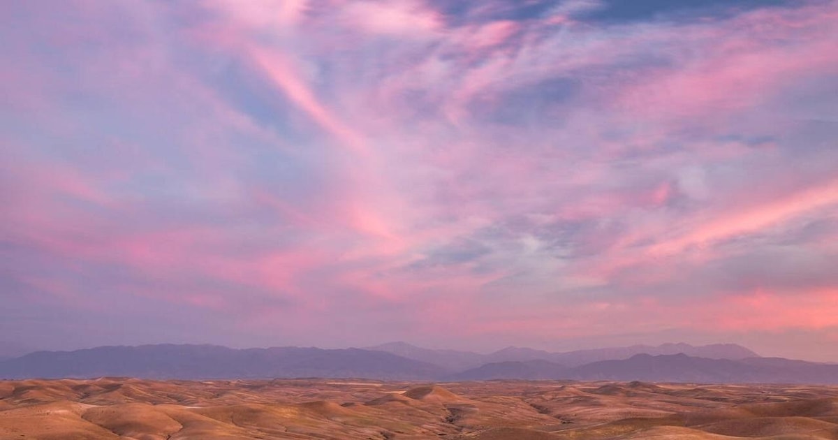 Cena Magica E Meravigliosa Con Tramonto Nel Deserto Di Agafay