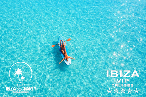 ibiza: 3 Islands—1 Day VIP Boat Formentera & EsVedra Sunset PREMIUM TICKET with 5.5h Premium Open Bar, Lunch & Dinner