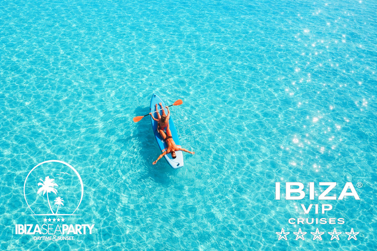 ibiza: 3 Islands—1 Day VIP Boat Formentera & EsVedra Sunset PREMIUM TICKET with 5.5h Premium Open Bar, Lunch & Dinner