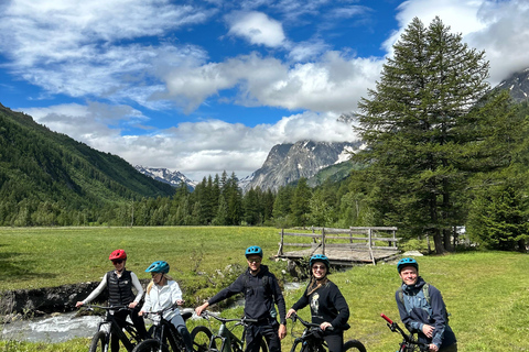 Courmayeur: Tour guiado de E-Bike Val Veny, Val Ferret