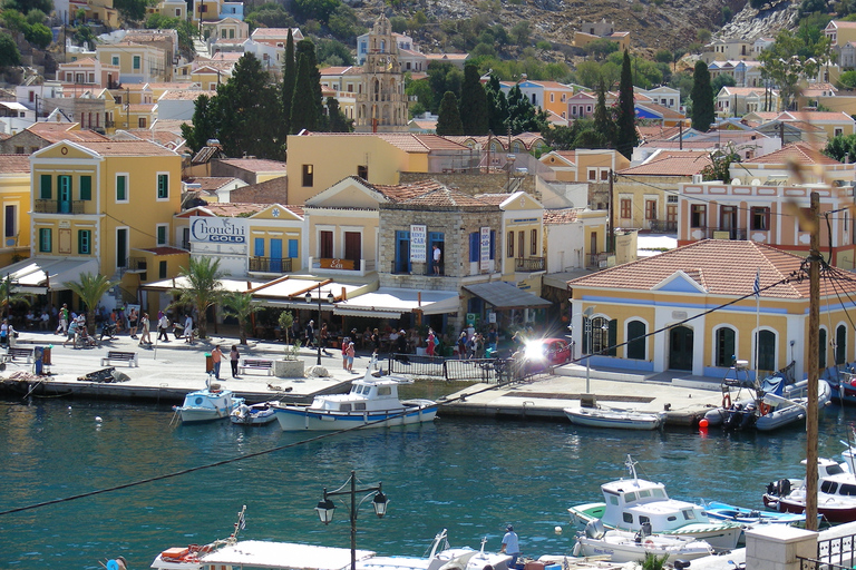 Vanuit Rhodos: boottocht naar Simi met hoteltransfer