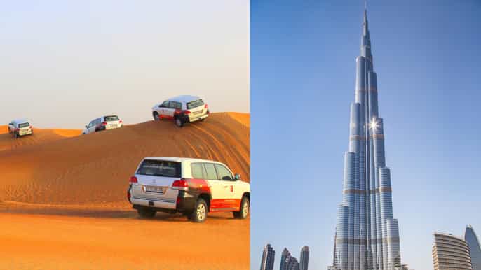 dubai desert safari with burj khalifa (ticket only)