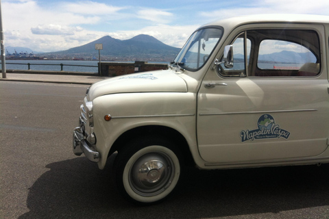 Visite de dégustation de plats à Naples en Fiat 500 / Fiat 600 d'époque