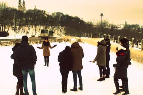 excursão a pé em vilnius love stories