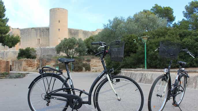 palma old town and bellver castle small group bike tour