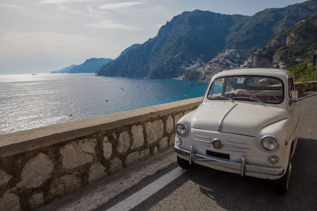 Amalfi Coast by Vintage Fiat 500 or 600 from Sorrento