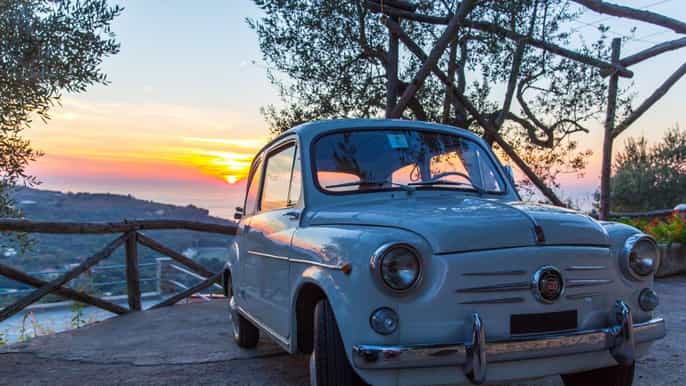 naples halfday private tour by vintage fiat 500 or 600