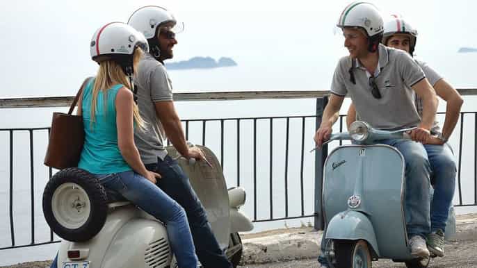 panoramic naples private tour by vintage vespa