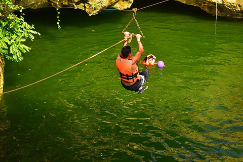 Cancun: Experiência semiprivada em um cenote com 3 cachoeiras