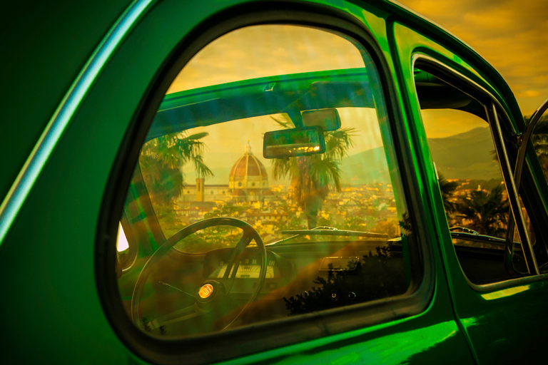 Florenz: Weinprobe & Lunch mit klassischem Fiat 500