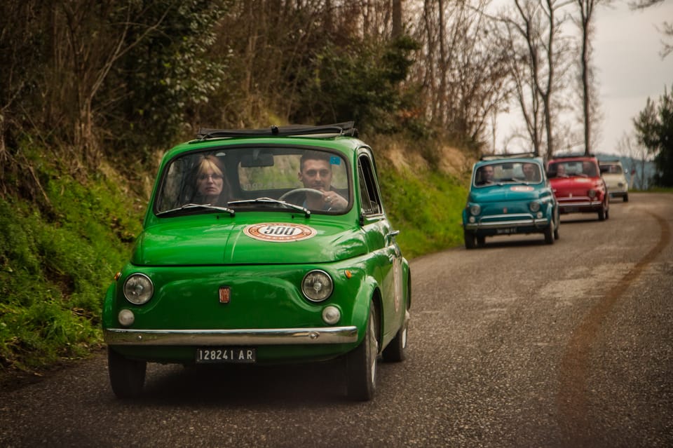 Firenze: degustazione e pranzo toscano in Fiat 500 d'epoca