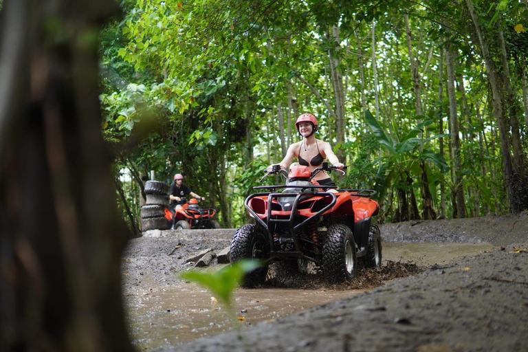 Ubud ATV through River, Cave, Waterfall & Rafting Package Rafting without Shuttle ( Optional with SHUTTLE AVAILABLE )