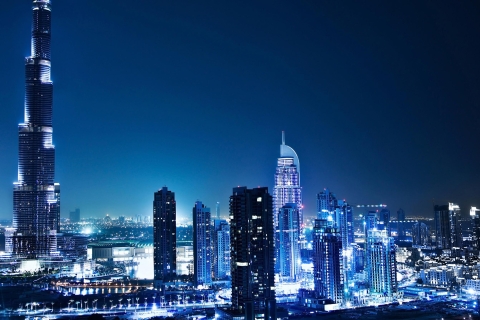Dubai bei Nacht: Stadtrundfahrt mit BrunnenshowPrivate Tour