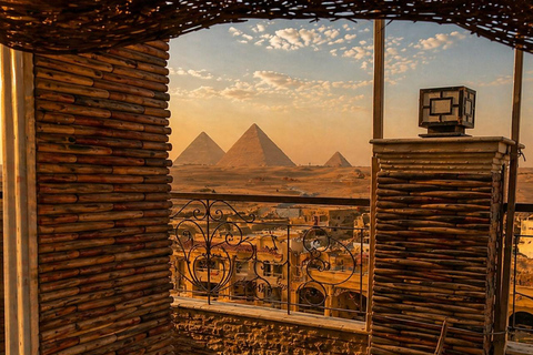 Hurghada: Cairo 2-Day Tour with Luxury Pyramids View Stay Day 1 Pyramids & GُEM Day 2 Memphis, Saqqara & Old Cairo ✨