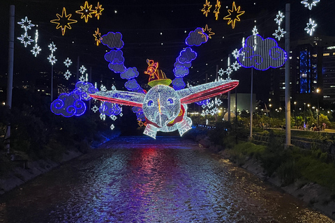 Medellín: E-Bike Christmas Lights Tour with Snack & Donation