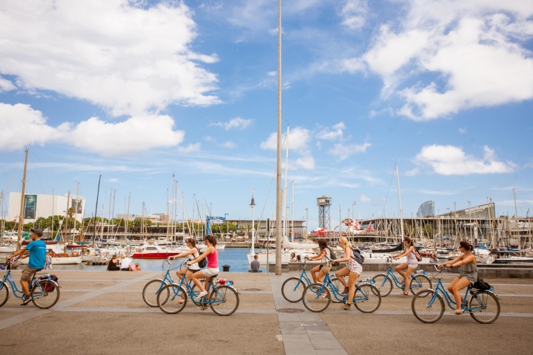Barcelone : visite des plages à vélo de 3 hVisite en italien
