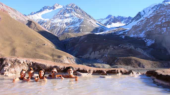from santiago maipo canyon volcano and hot spring tour
