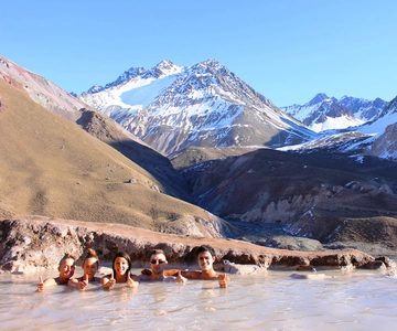 From Santiago: Maipo Canyon Volcano and Hot Spring Tour