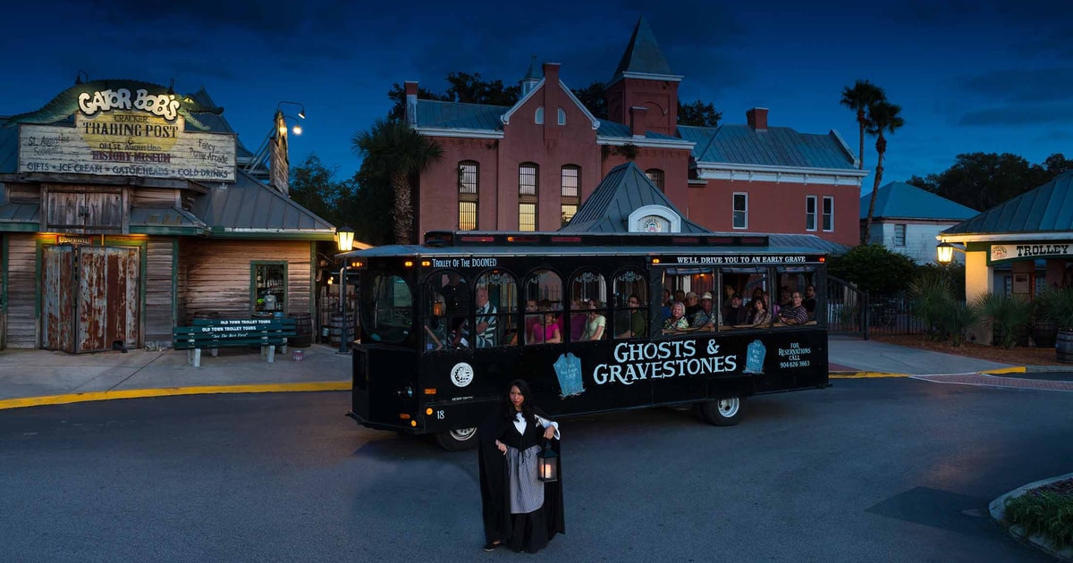 St. Augustine Spöken och gravstenar Old Town Trolley Tour GetYourGuide