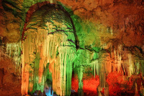 Excursão à ponte de vidro do Grand Canyon de Zhangjiajie e à caverna HuanglongGrand canyon glass birdge huanglong cave from Zhangjiajie