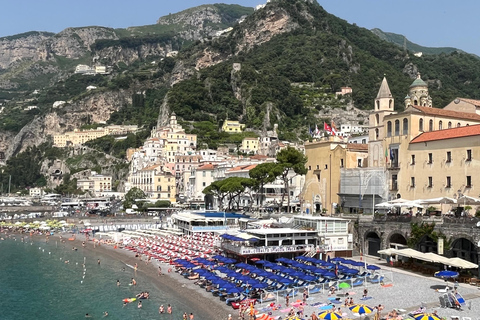 From Positano: Amalfi Coast and Cooking Class with Transfer