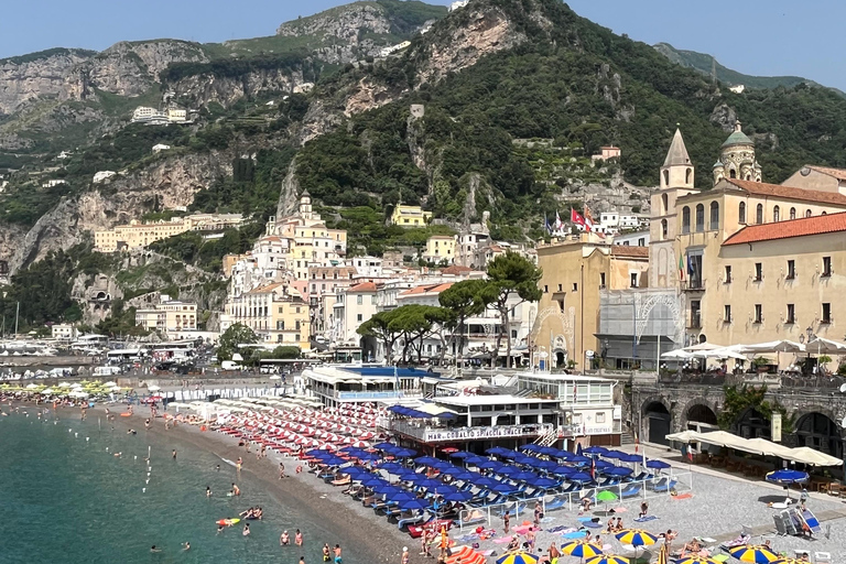 From Positano: Amalfi Coast and Cooking Class with Transfer