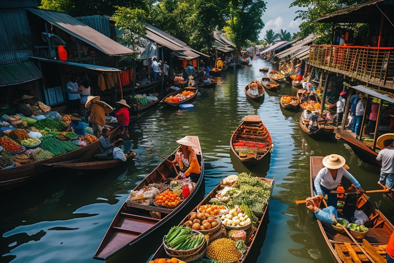 Bangkok: Railway + Floating Market + Wat Bangkung Tour
