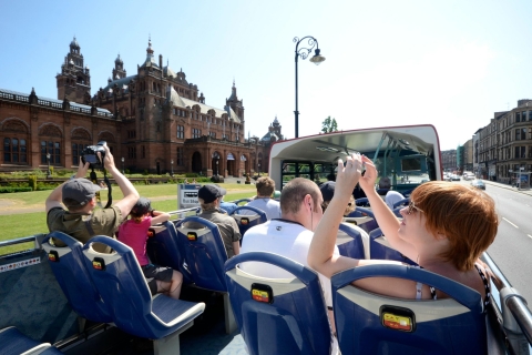 Glasgow : visite touristique en bus à arrêts multiplesGlasgow : bus à arrêts multiples billet famille 2 jours