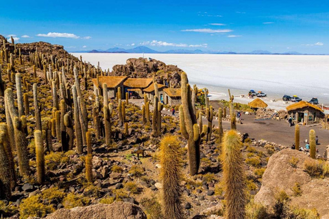 Uyuni: Zoutvlaktes en zonsondergang rondleiding met lunch