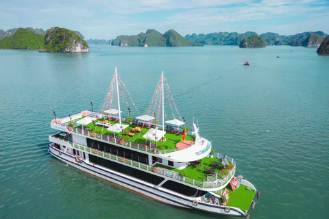 Hanoi to Halong Bay: New 5-Star Cruise with Buffet & Jacuzzi From Tuan Chau Harbor