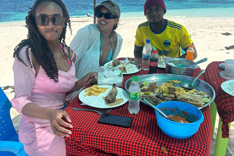 Praia de Nakupenda Sandbank com almoço com churrasco