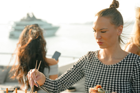Dubai: Sunseeker Superyacht VIP Dinner, Drinks & Live DJ Soiree- Zen Med Gastronomy