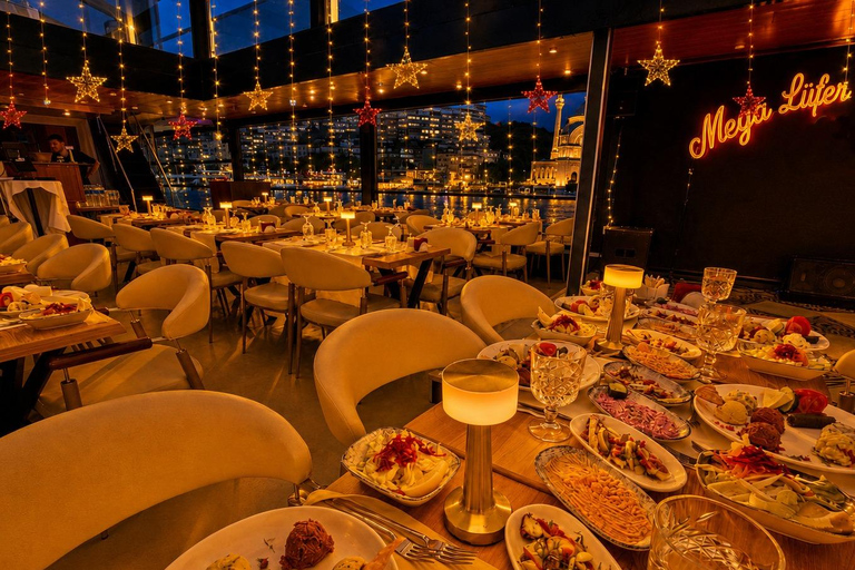 Istanbul: New Year's Eve Bosphorus Cruise w/ Dinner Option VIP Dinner Menu, Alcoholic Drinks, and Hotel Transfer