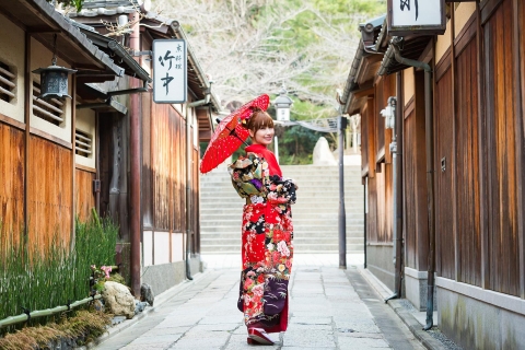 Kyoto: 1-daagse premium kimono-verhuur