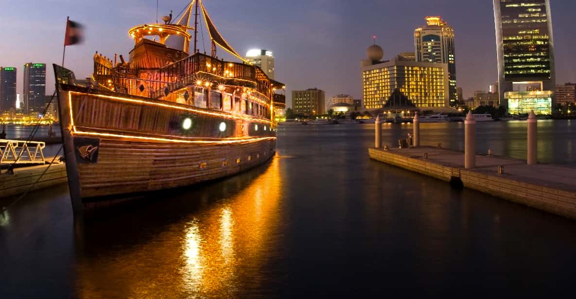 Dubai 5 Star Buffet Dinner Dhow Cruise Around Dubai Marina Getyourguide