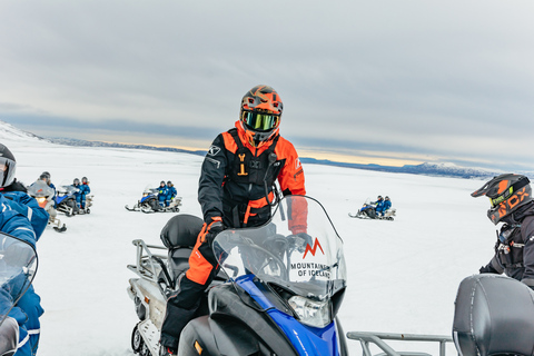 Desde Reikiavik: Círculo Dorado y tour glaciar en motonieveTour con recogida en el hotel