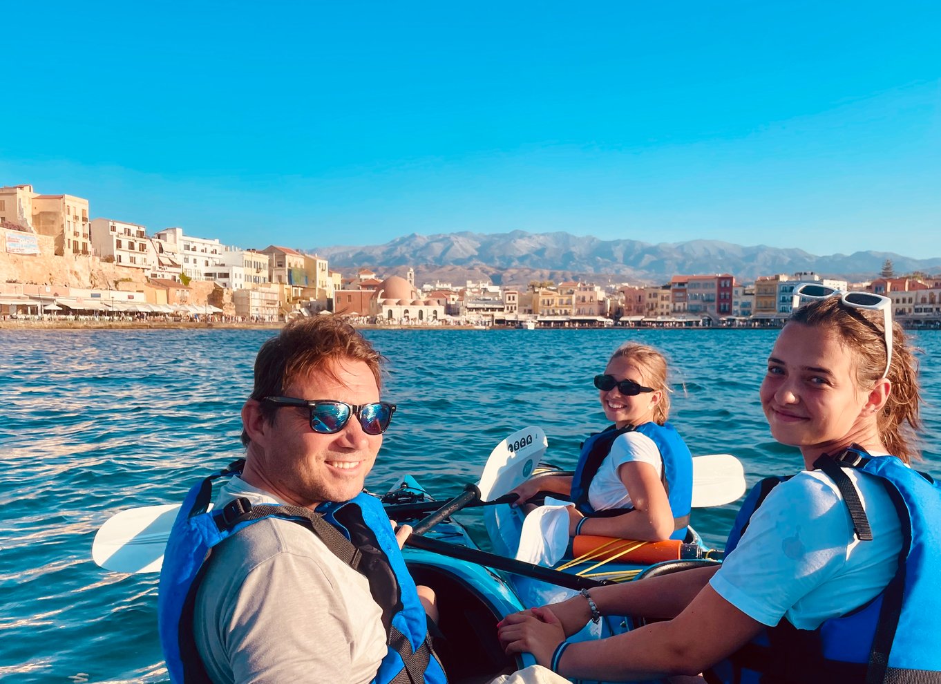 Chania: Havkajak-tur langs kysten om morgenen