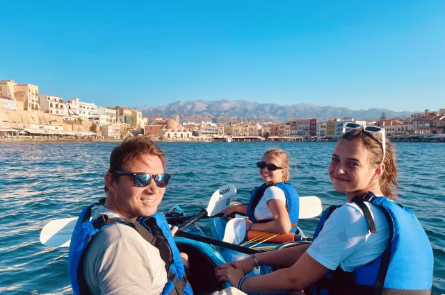 Visit Chania Morning Sea Kayak Tour Along the Coastline in Chania, Greece