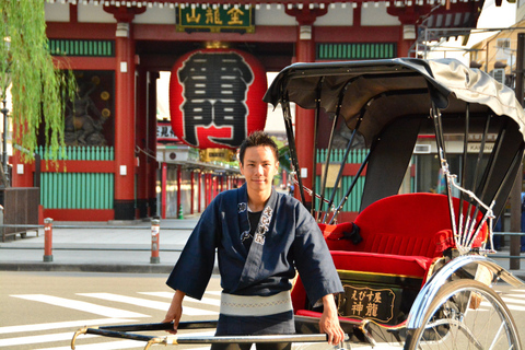 Tóquio: Passeio turístico de Asakusa em um riquixáExcursão de 190 minutos